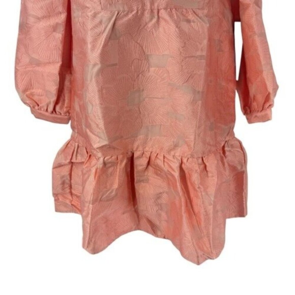Tuckernuck NEW Bellini Fil Coupe Pink Drop Waist Long Sleeve Palmerston Dress M - Picture 7 of 12